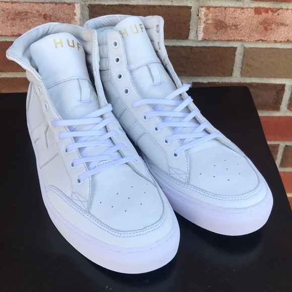 huf white high tops